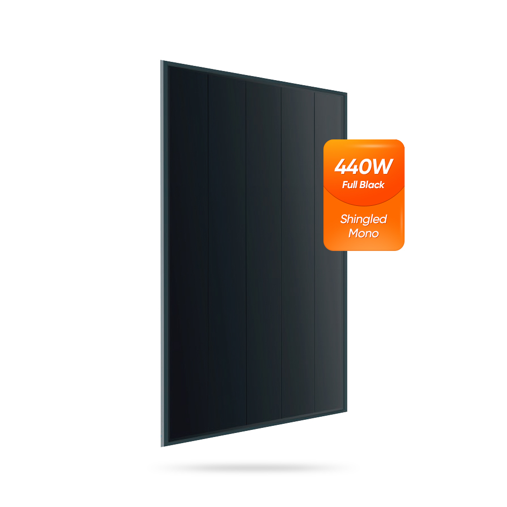 Shingled Solar Panel Full Black 440W Solar Panel Roof Panels 440W